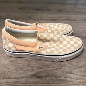peach colored vans